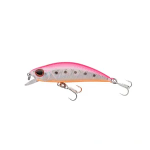 Berkley DEX Bullet Jerk 5cm Pink Shrimp sinking jerkbait with translucent pink body for light tackle fishing.