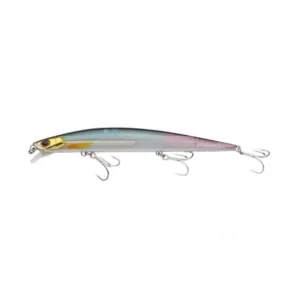 Berkley DEX Long Shot 14 cm Wagasaki fishing lure, 21.8 g saltwater minnow with magnetic weight-ramp system and translucent silver-brown body for long-distance casting.
