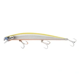 Berkley DEX Long Shot 14 cm White Chartreuse fishing lure, 21.8 g saltwater minnow with magnetic weight ramp system and bright white-chartreuse body for long-distance casting.