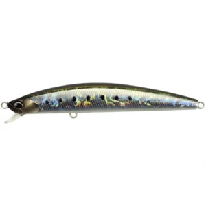 Duo Tide Minnow Sprat 100SF ADA0037 Sardine Noir seabass lure, 100mm slow-floating minnow with dark sardine pattern and long casting design.