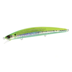 Duo Tide Minnow Sprat 120SF CPI0700 Clear Flash Chart Mullet seabass lure, 120mm slow-floating minnow with clear body and chart mullet pattern.