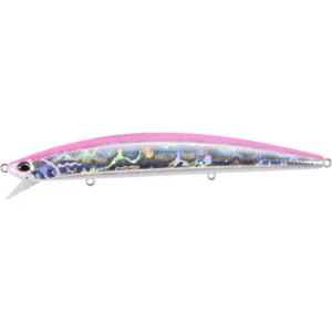 DUO Tide Minnow Sprat 140SF ADA0009 Solid Pink Back slow-floating seabass minnow lure with long casting distance and responsive wobble-roll action