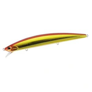 Duo Tide Minnow Sprat 140SF ASA0032 Red Shiner seabass lure, 140mm slow-floating minnow with long casting and vibrant red shiner finish.