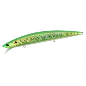 Duo Tide Minnow Sprat 140SF CPA3512 Inakko Lime Chart seabass lure, 140mm slow-floating minnow with long casting and lifelike inakko pattern.