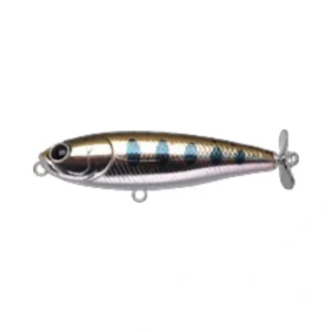 Lucky Craft Bevy Prop 55 Yamame Silver topwater prop bait with rear propeller and silver yamame trout pattern.