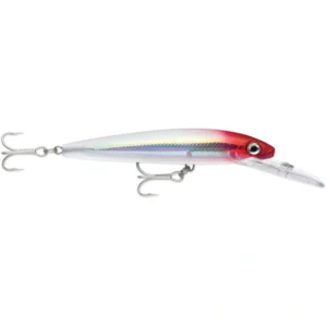 Rapala Husky Magnum HMAG25 Red Head trolling lure, heavy-duty offshore plug with classic red head and 4X strong hooks.