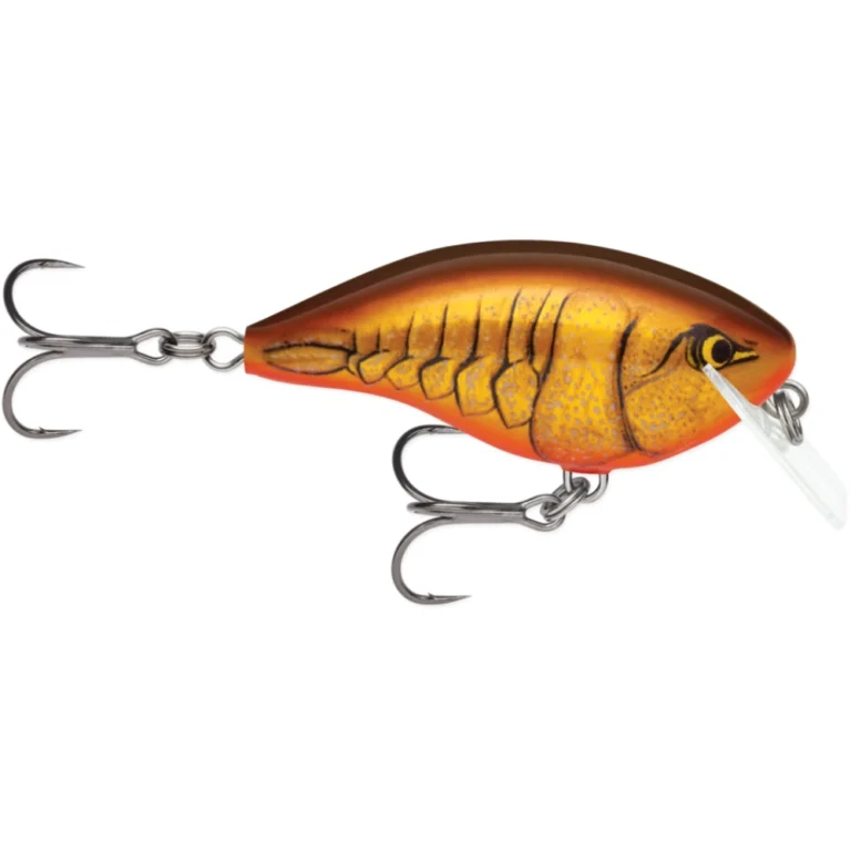 Rapala OG Big Rocco 6 Dark Brown Crawdad lure with Dark Brown Crawdad finish, balsa body, and square circuit board lip
