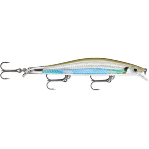 Rapala RipStop RPS12 Moss Back Shiner suspending jerkbait, 12cm hard bait with natural shiner pattern and stop-and-shimmy action.