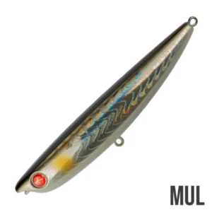 Seaspin ProQ 90 FLAT MUL topwater lure, 90mm floating walk-the-dog bait with mullet pattern and realistic splash action.